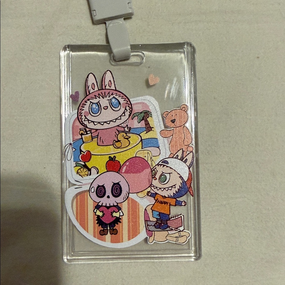 Pink Lanyard with The Monsters (not Popmart)